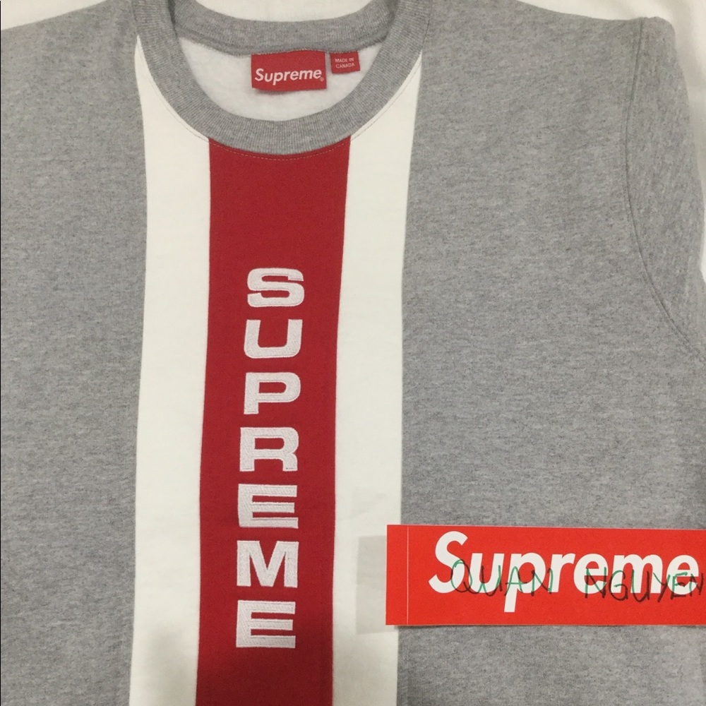 Supreme Vertical Panel sweatshirt size L.